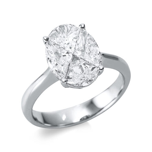 Ring 4er-Krappe 18 kt WG 