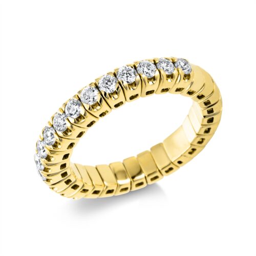 Ring 4er-Krappe 14 kt GG, Flex-Band, variabel