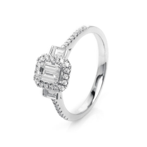 Ring 4er-Krappe 18 kt WG