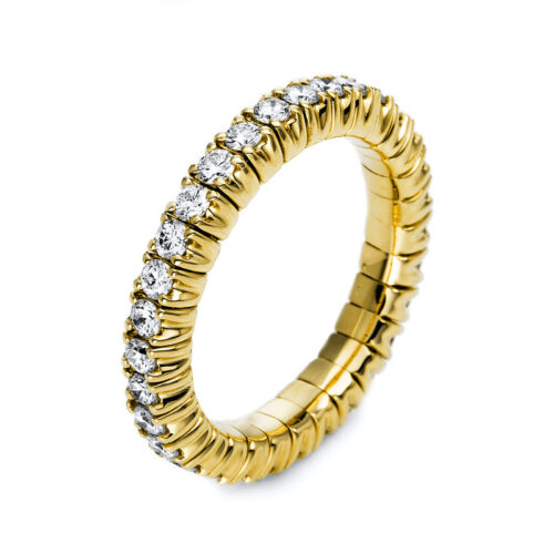 Ring 4er-Krappe 18 kt GG, Flex-Band, variabel