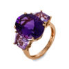 Material: rotgold – Ring 4er-Krappe 18 kt RG