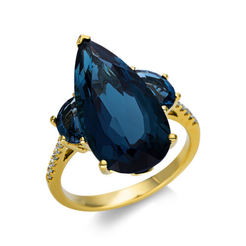 Ring 3er-Krappe 18 kt GG