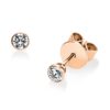 Material: rotgold – Ohrstecker Zarge 18 kt WG