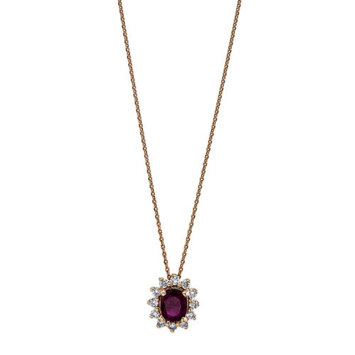 Collier 4er-Krappe 14 kt RG 