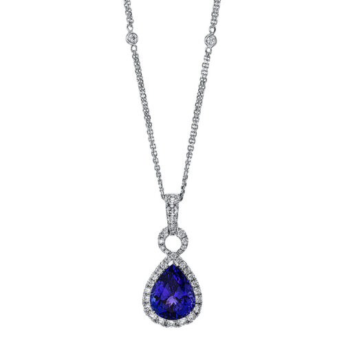 Collier 3er-Krappe 18 kt WG, mit Öse