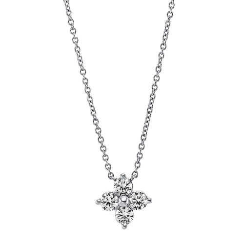 Collier 18 kt WG, mit ZÖ 40 cm + 43 cm