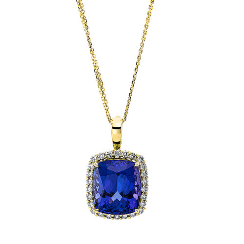 Collier 4er-Krappe 18 kt GG, mit Öse
