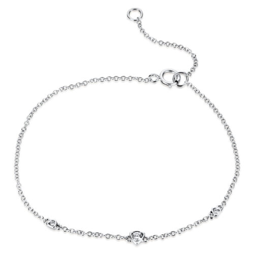 Armband 18 kt WG, Zwischenöse bei 14.5 cm